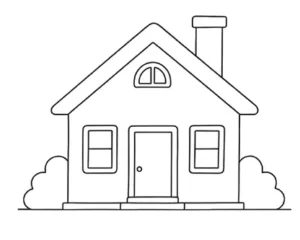 Desenhos de casas para colorir e imprimir - educação infantil (página 1)